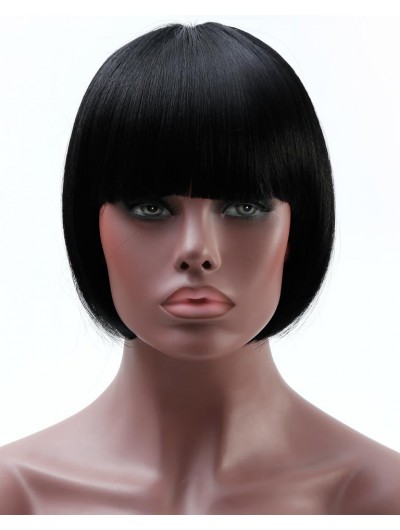 bob wigs with bangs for black women