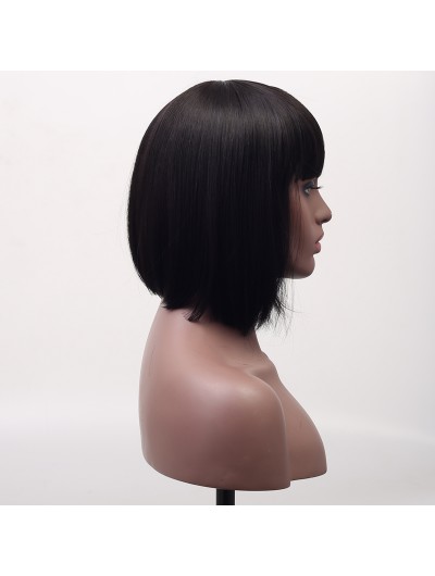 synthetic bob wigs with bangs
