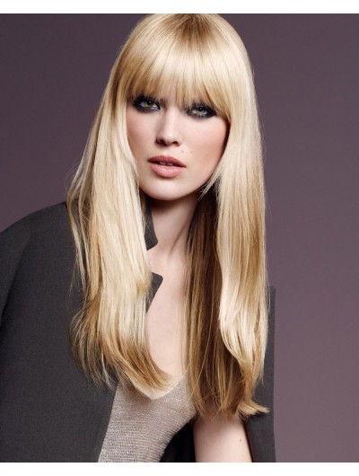 Synthetic Hair Straight Blonde Wig 